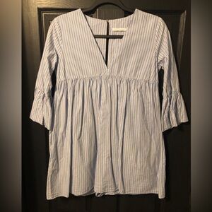 Women's Blue and White Striped V-Neck Babydoll Skort
Zara Trafaluc Collection
